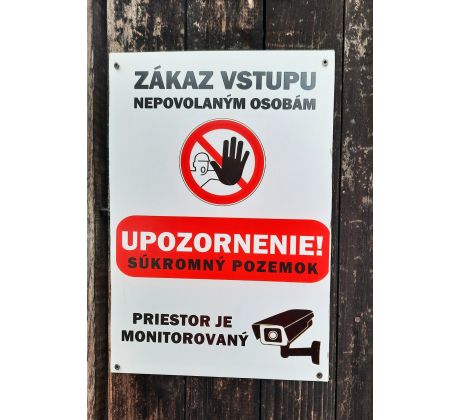 Informačná ceduľa - Zákaz vstupu 1